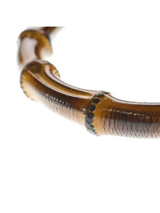 Gucci Bamboo 2-Way Shoulder Bag Black Leather Vintage - Picture 5 of 6